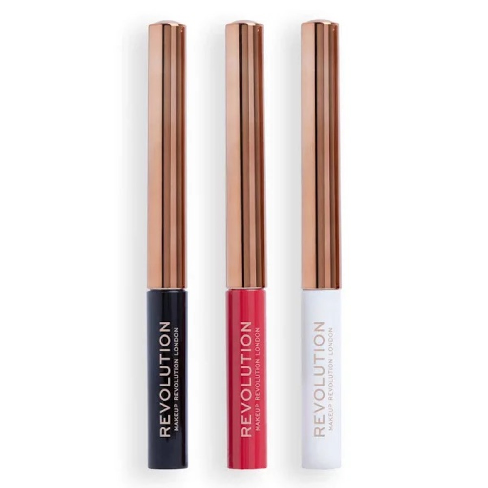 Revolution Liquid Eyeliner Set - Black, Red, White